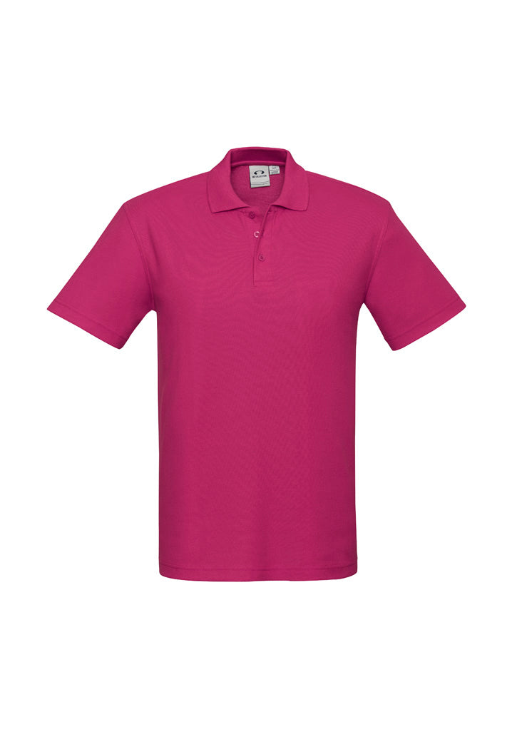 Image depicting a man in a Pique Knitted Flat Collar Men's Polo at a casual business meeting.