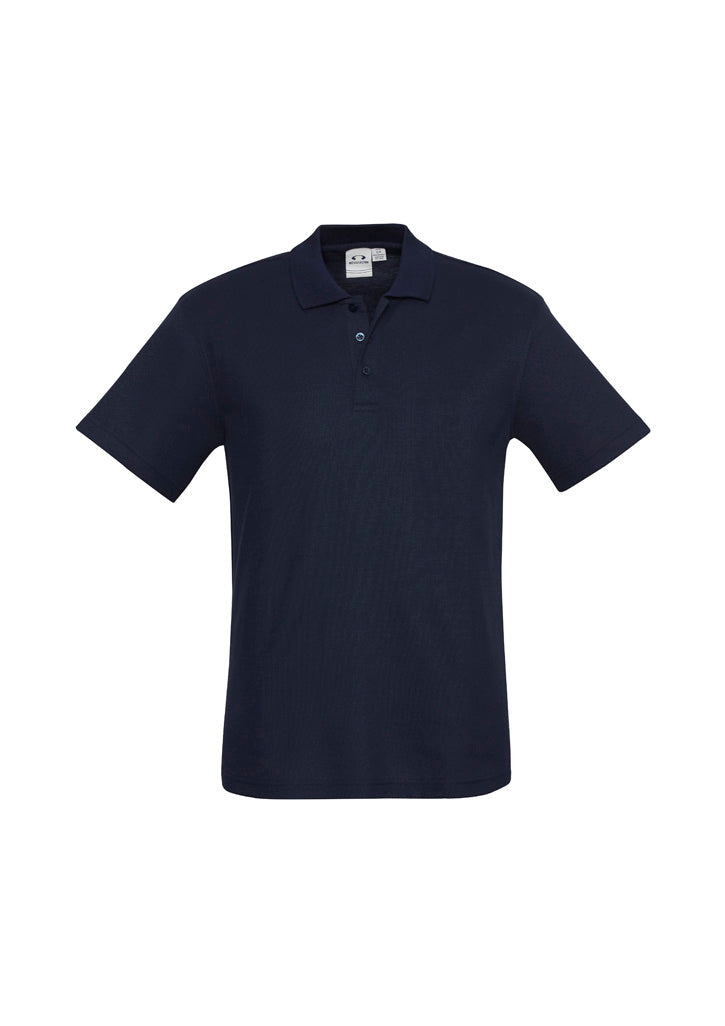 Image depicting a man in a Pique Knitted Flat Collar Men's Polo at a casual business meeting.