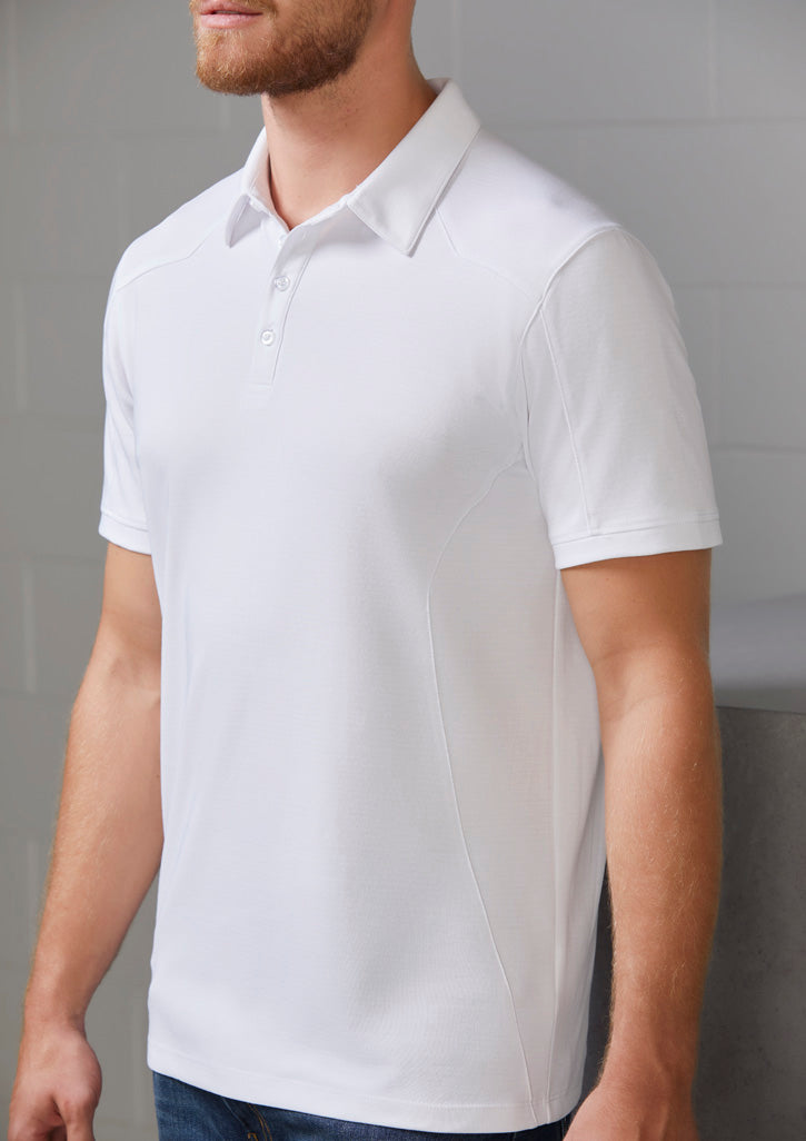 Image of a man wearing an Oxbow Cotton Polyester Men's Polo at a casual gathering.