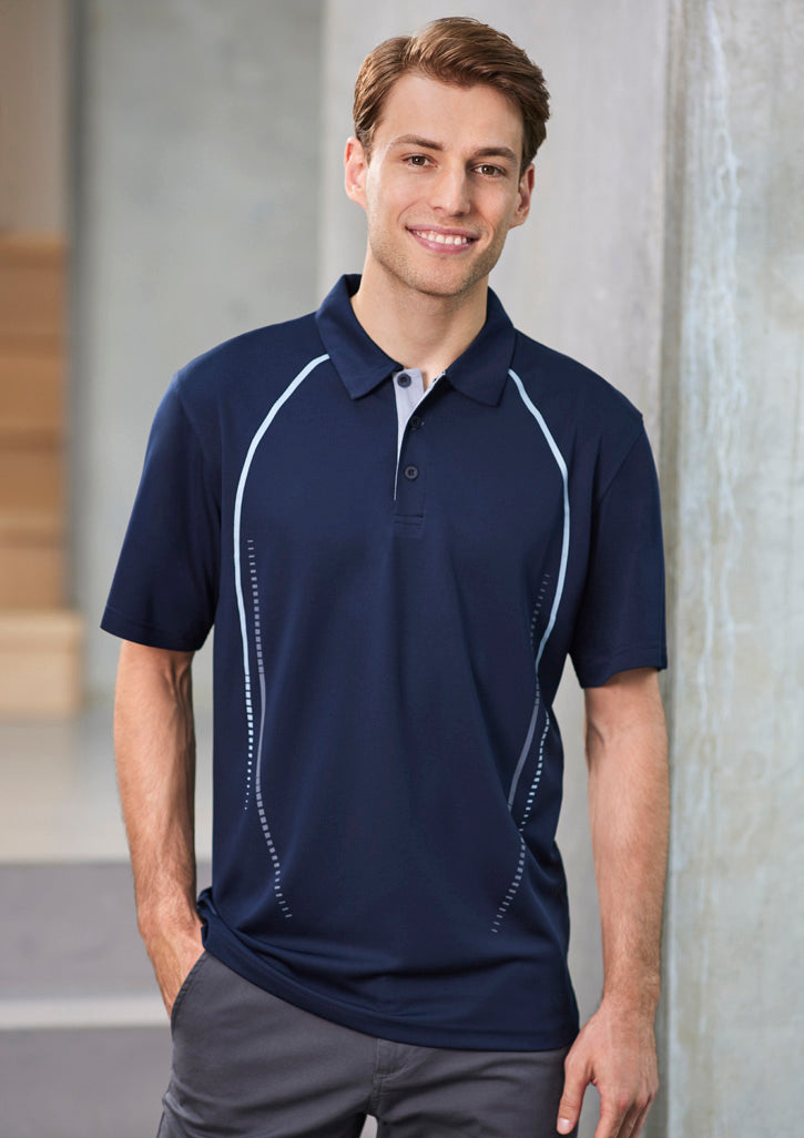 Image of a man in a Poleo Antibacterial Treated Men's Polo, ideal for sports activities.