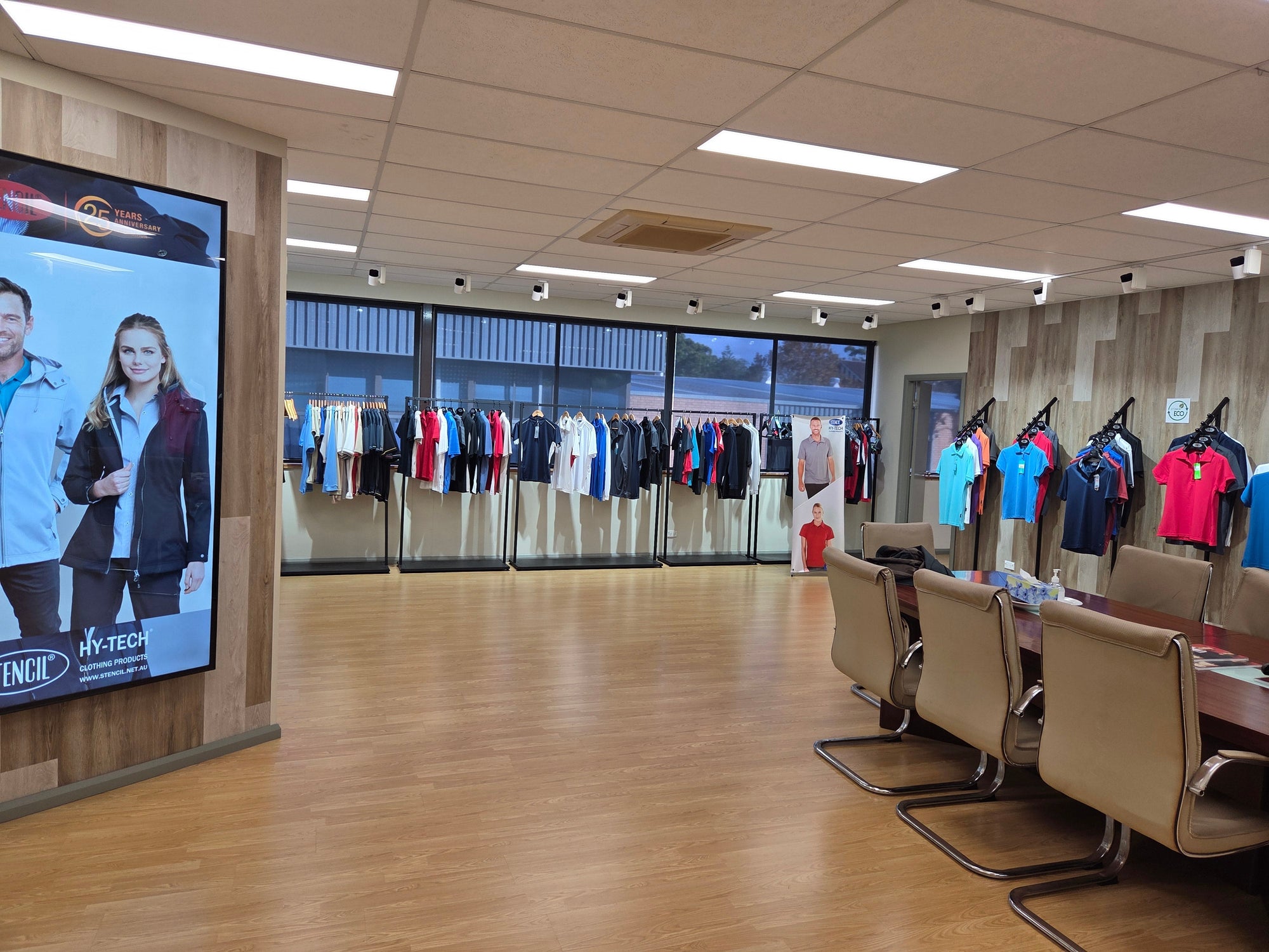 view of showroom with uniforms
