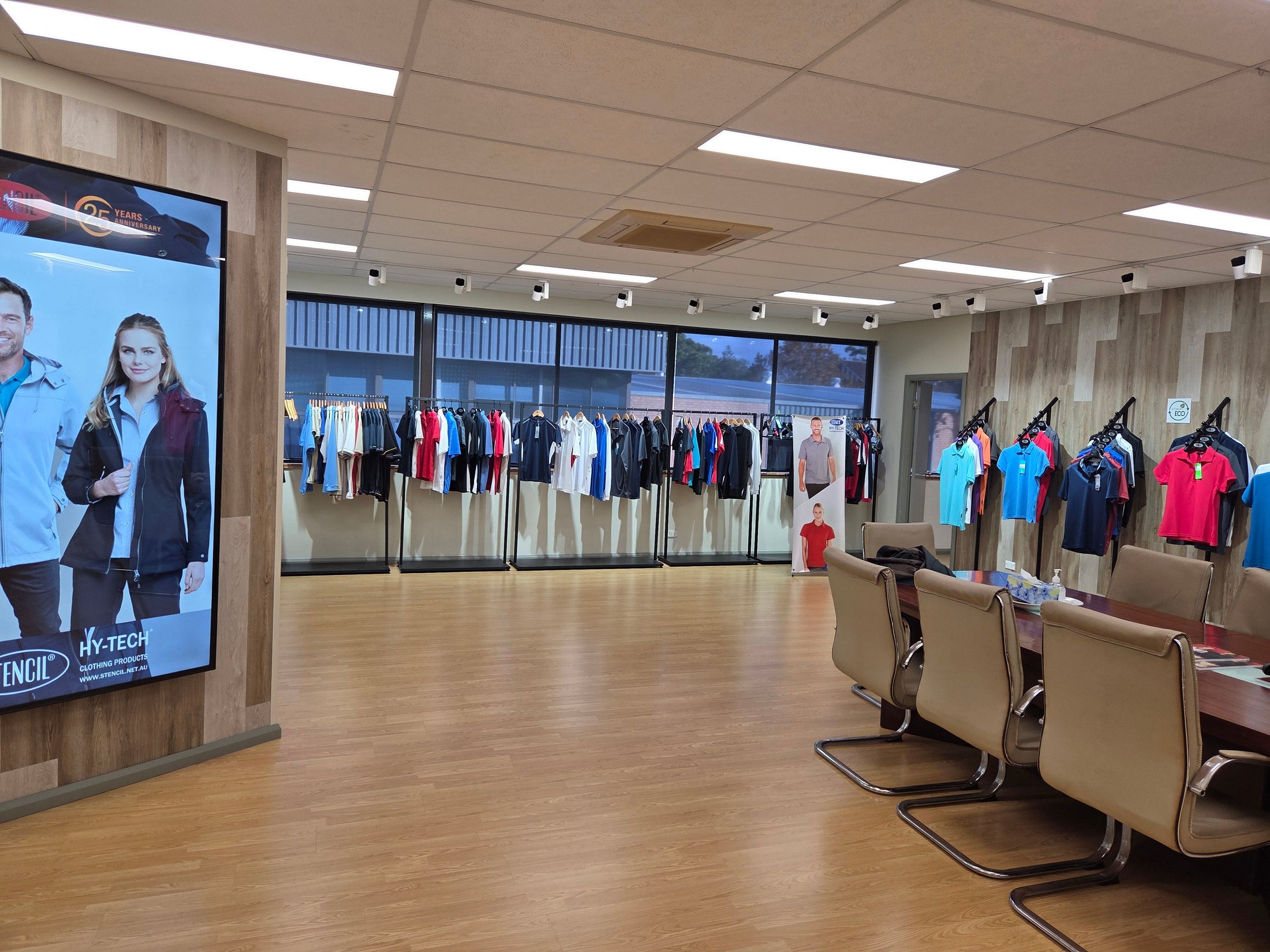 view of showroom with uniforms