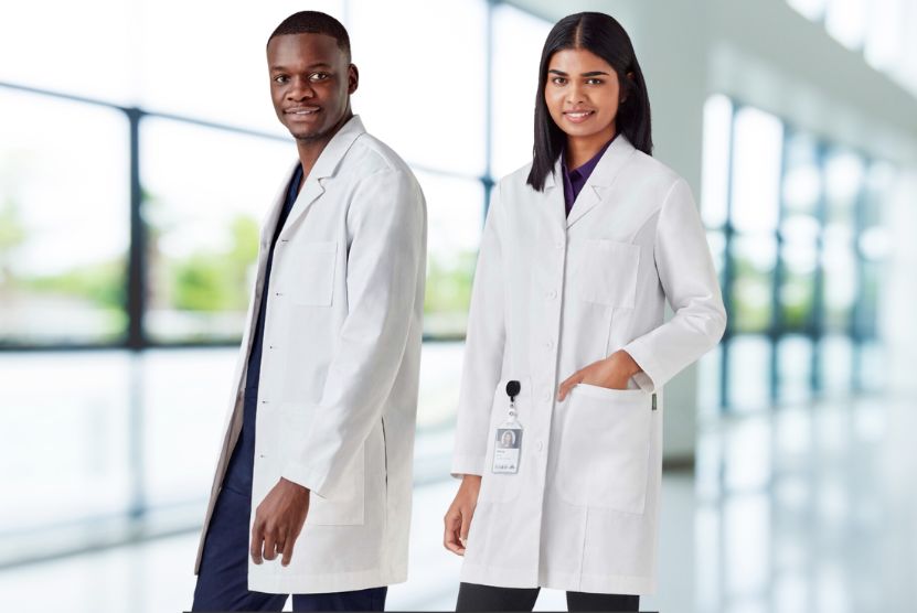 Lab Uniform Side Lab Coats | Custom Healthcare Workwear | Cubic Uniforms