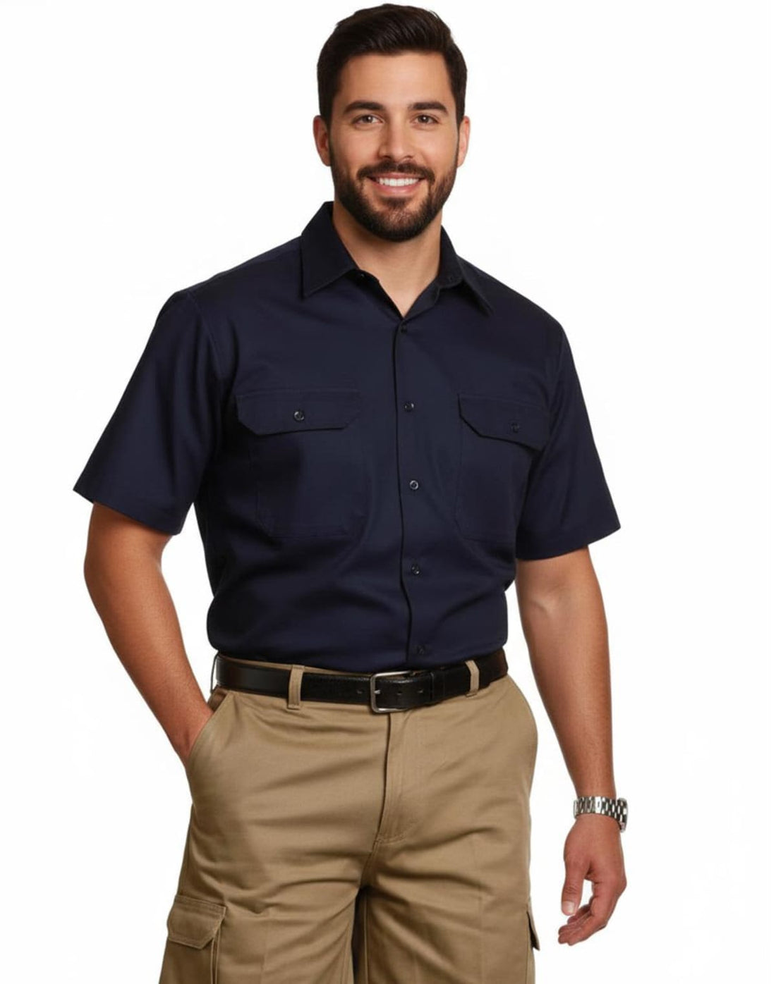 Short Sleeve Cotton Branded Business Shirts