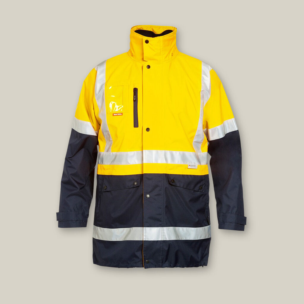 Hard Yakka Hi-Vis 4-In-1 Taped Wet Weather Jackets