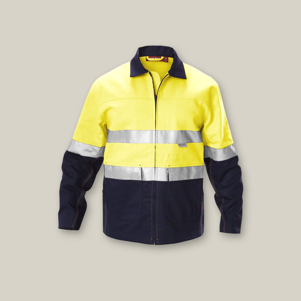 Hard Yakka Core Hi-Vis 2 Tone Cotton Drill Taped Jackets