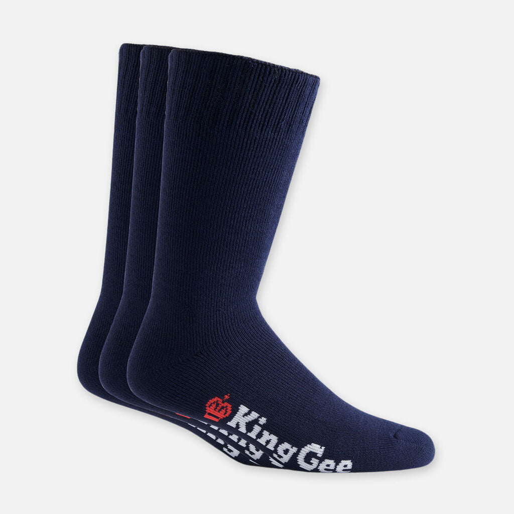 KingGee Men's Bamboo 3-Pack Work Socks