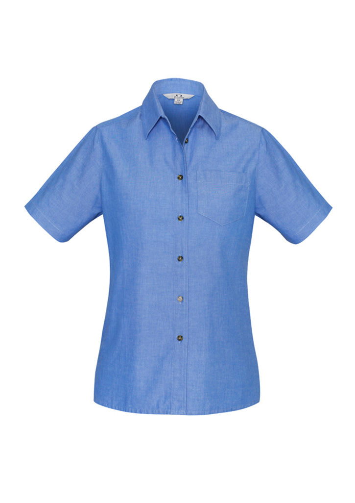 Wrinkle Free Chambray Womens S/S Shirt