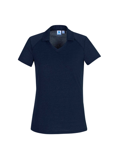 Image showing a woman in a Crest Cotton-Rich Women's Polo during a casual business event.