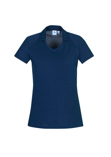 Image showing a woman in a Crest Cotton-Rich Women's Polo during a casual business event.