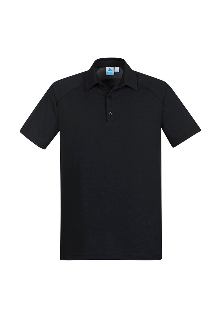 Image of a man wearing a Crest Cotton-Rich Men's Polo at a golf course.