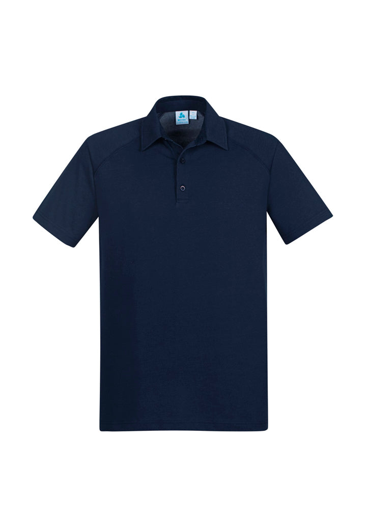 Image of a man wearing a Crest Cotton-Rich Men's Polo at a golf course.