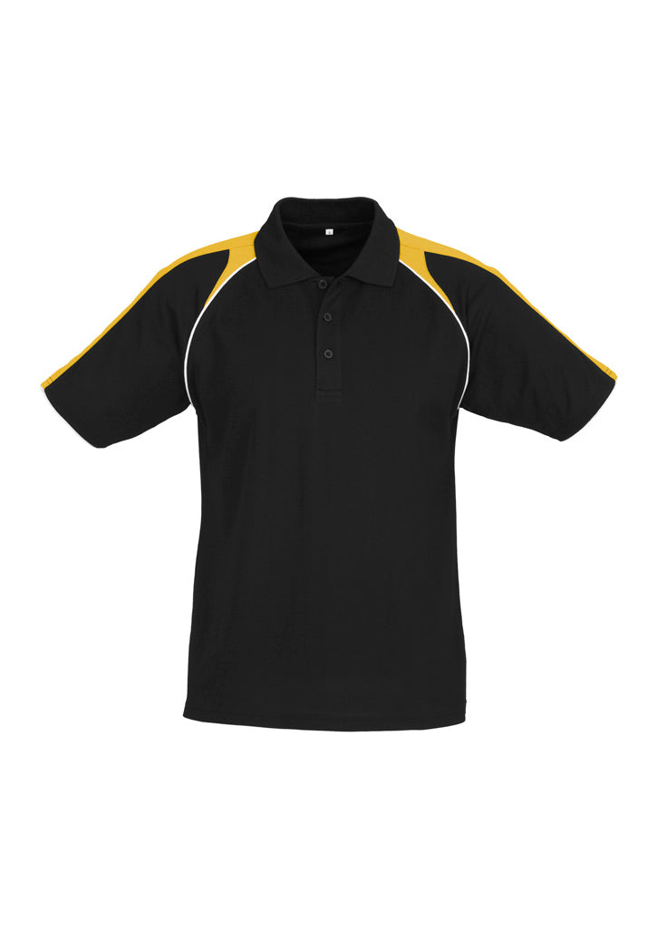 Image depicting a man in a Velocity Moisture Wicking Men's Polo at a marathon.