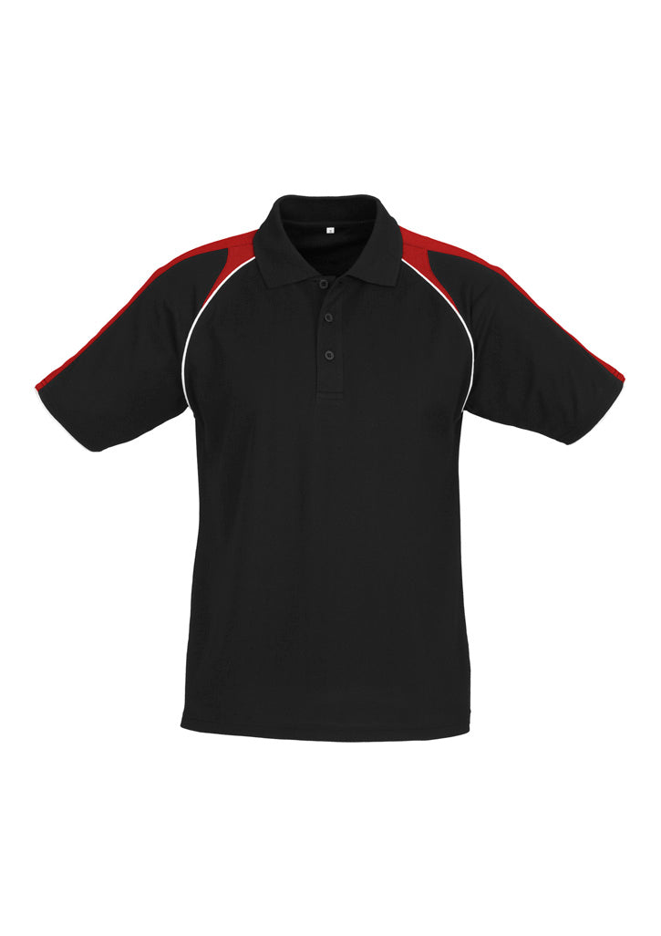 Image depicting a man in a Velocity Moisture Wicking Men's Polo at a marathon.