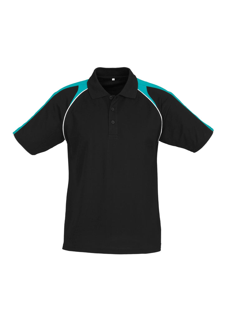Image depicting a man in a Velocity Moisture Wicking Men's Polo at a marathon.