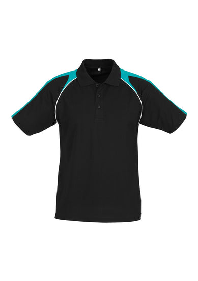 Image depicting a man in a Velocity Moisture Wicking Men's Polo at a marathon.