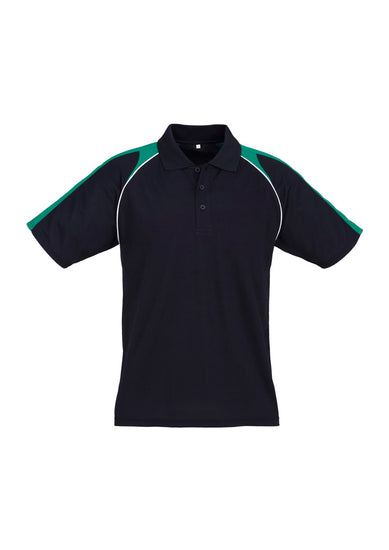 Image depicting a man in a Velocity Moisture Wicking Men's Polo at a marathon.