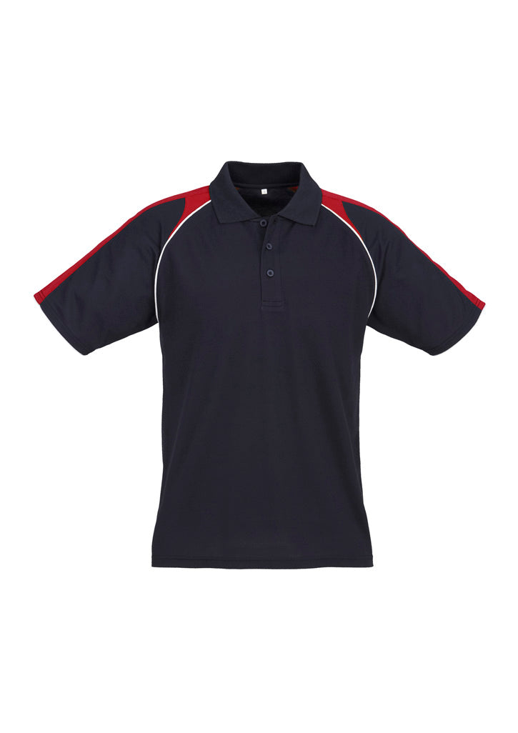 Image depicting a man in a Velocity Moisture Wicking Men's Polo at a marathon.