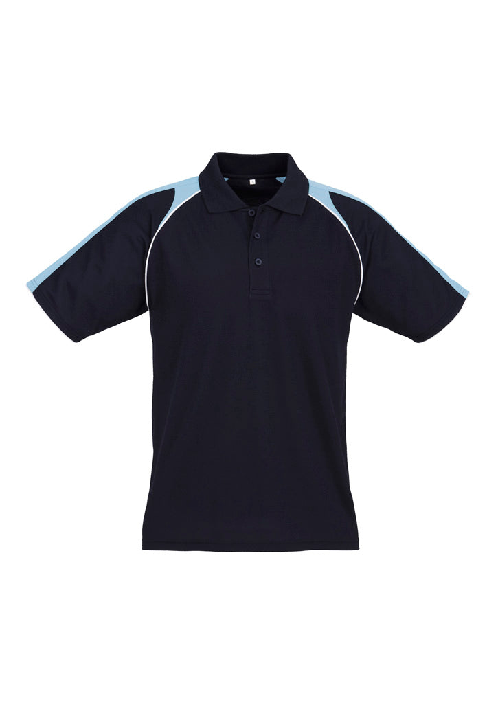 Image depicting a man in a Velocity Moisture Wicking Men's Polo at a marathon.