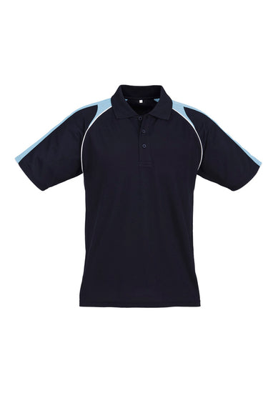 Image depicting a man in a Velocity Moisture Wicking Men's Polo at a marathon.