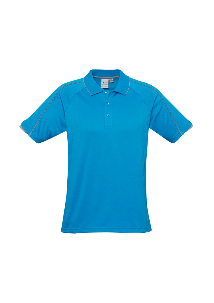 Image depicting a man in an Atom Raglan Sleeve Men's Polo during a sports practice.