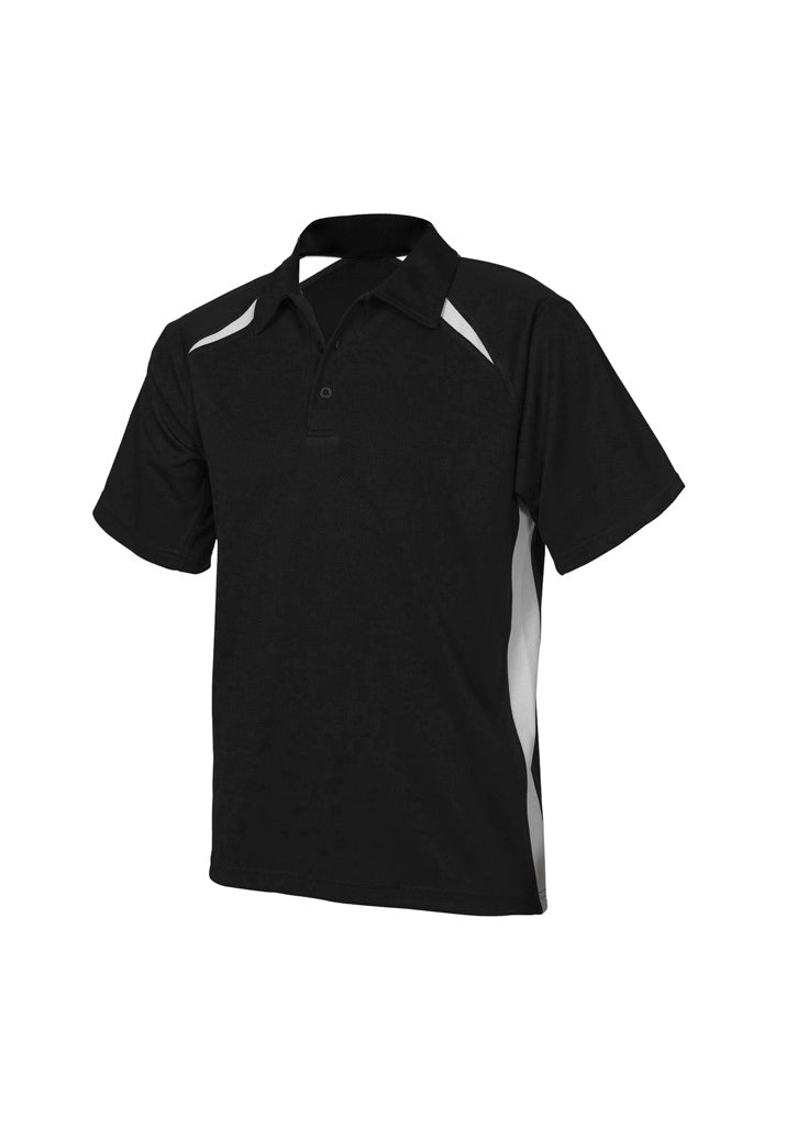 Image of a man in an Atlantic Polyester Mesh Knit Men's Polo during a casual outing.