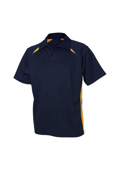 Image of a man in an Atlantic Polyester Mesh Knit Men's Polo during a casual outing.