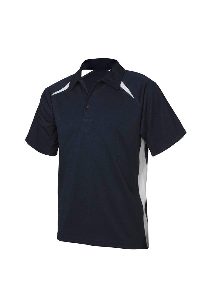 Image of a man in an Atlantic Polyester Mesh Knit Men's Polo during a casual outing.