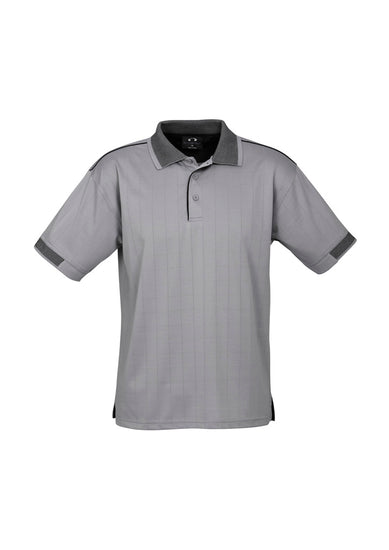 Image of a man wearing a Cole Self Check Fabric Men's Polo in a corporate setting.