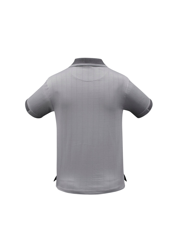 Image of a man wearing a Cole Self Check Fabric Men's Polo in a corporate setting.