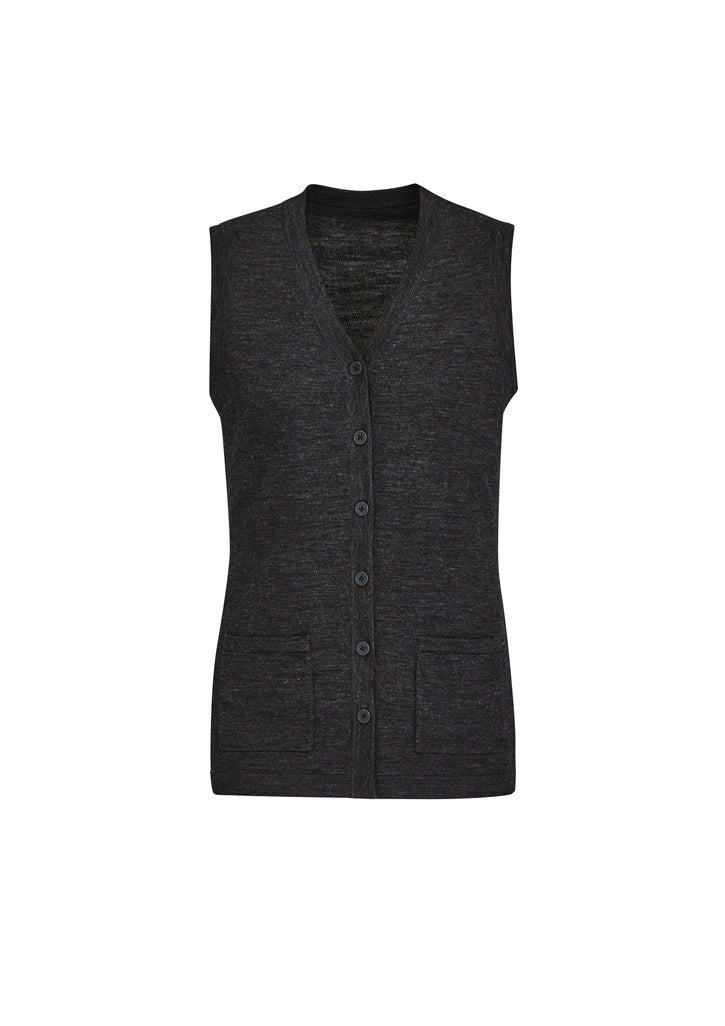 Womens Button Front Vest