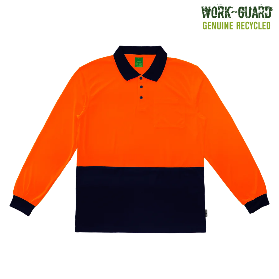 Workguard Recycled Hi Vis Longsleeve Polo