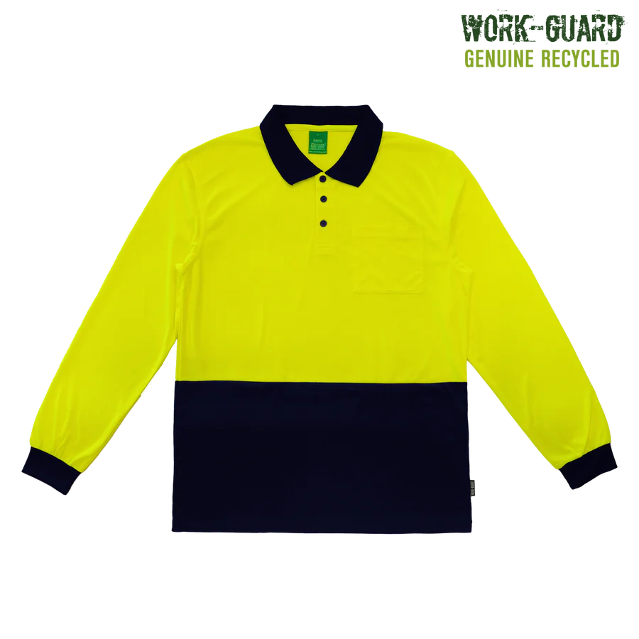Workguard Recycled Hi Vis Longsleeve Polo