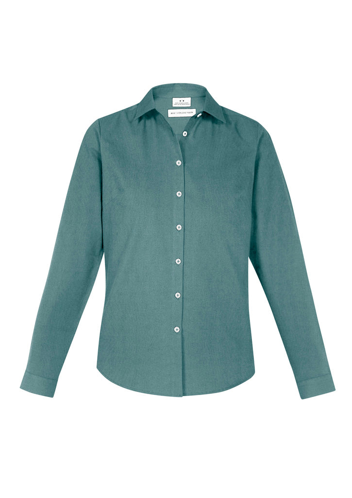 Oxford Weave Womens Long Sleeve Shirts