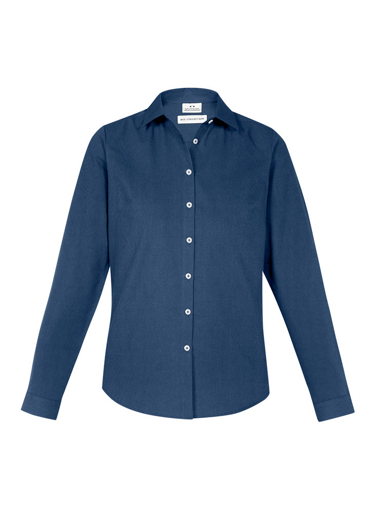 Oxford Weave Womens Long Sleeve Shirts