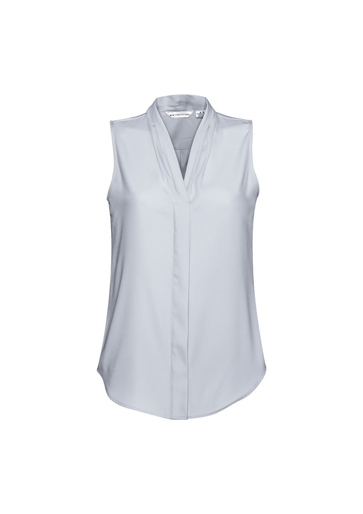Austin Shawl Collar Womens Sleeveless Blouses