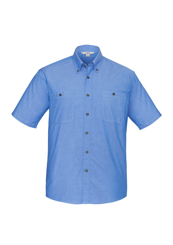Wrinkle Free Chambray Mens S/S Shirt