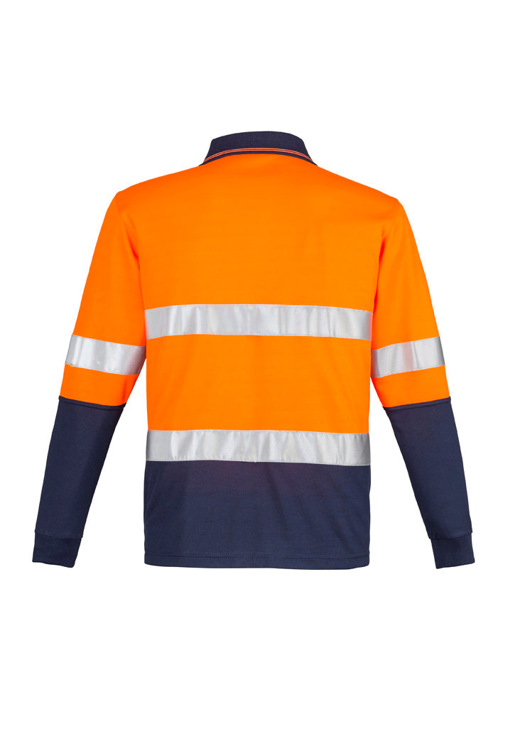 Mens Hi Vis Spliced L/S Polo - Hoop Taped