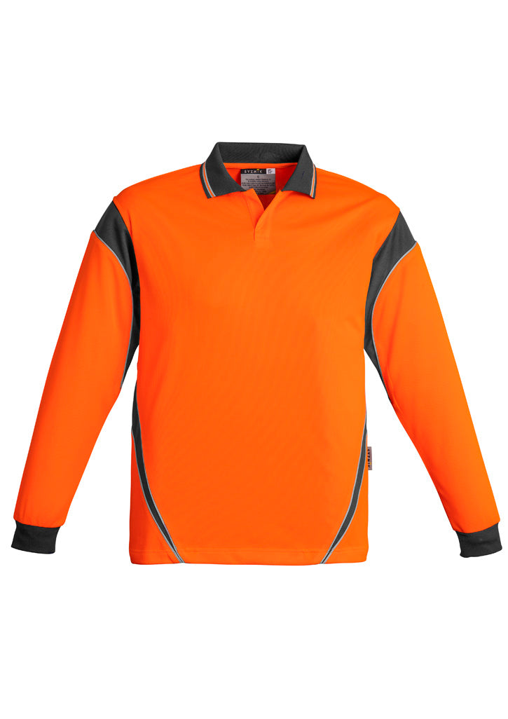 Mens Hi Vis Aztec L/S Polo