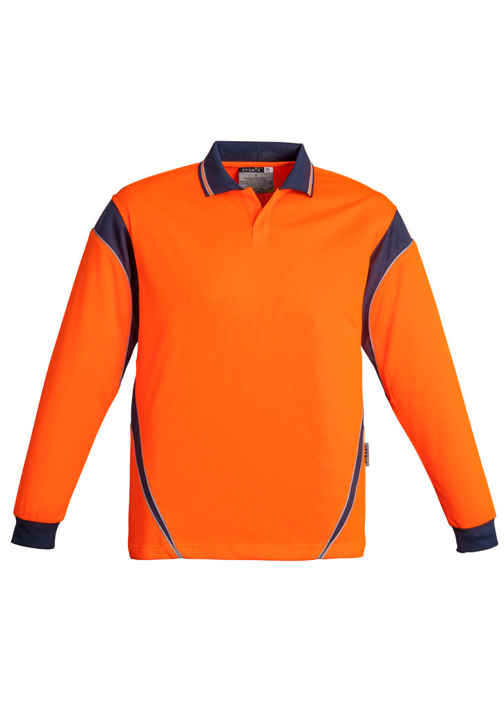 Mens Hi Vis Aztec L/S Polo