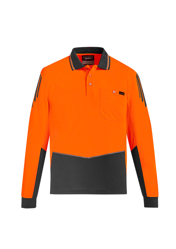 Mens Hi Vis Flux L/S Polo