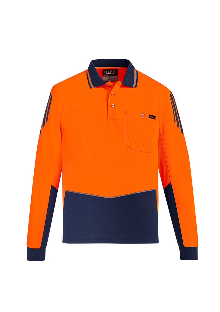 Mens Hi Vis Flux L/S Polo