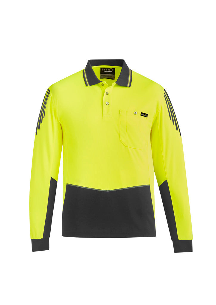 Mens Hi Vis Flux L/S Polo