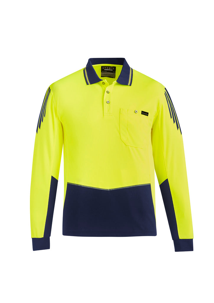 Mens Hi Vis Flux L/S Polo