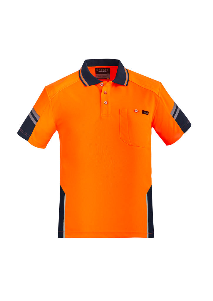 Mens Hi Vis Reinforced Squad S/S Polo