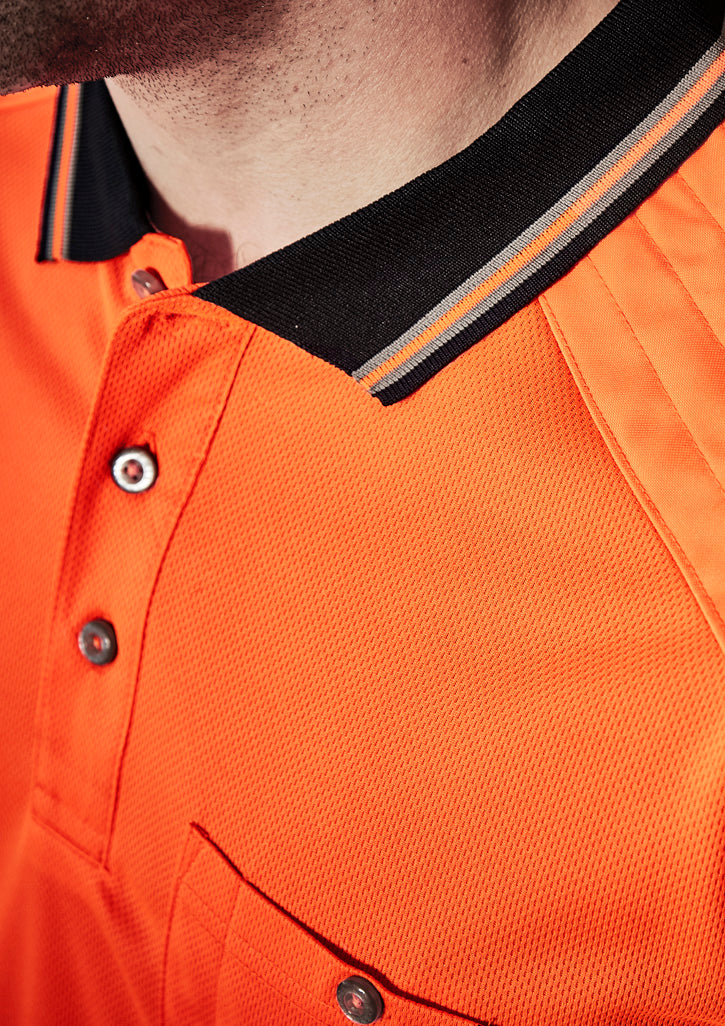 Mens Hi Vis Reinforced Squad S/S Polo