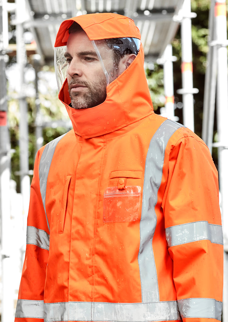 Mens Hi Vis X Back 4 In 1 Waterproof Jackets