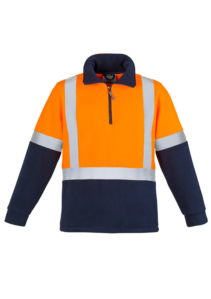 Mens Hi Vis Polar Fleece Pullover - Shoulder Taped