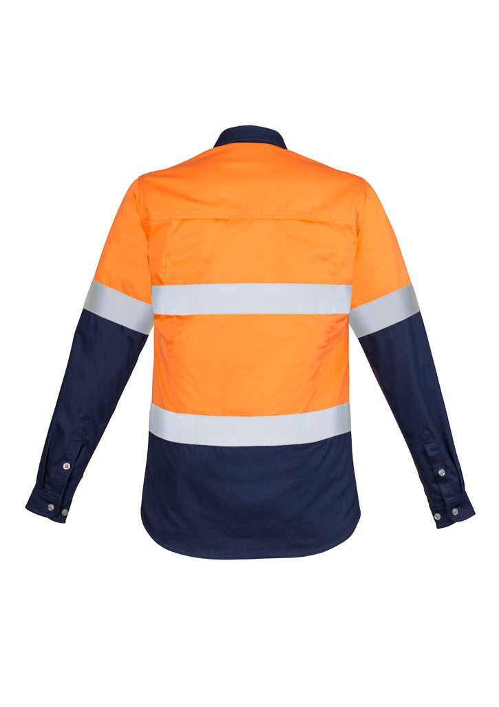 Womens Hi Vis Industrial L/S Shirt - Hoop Taped