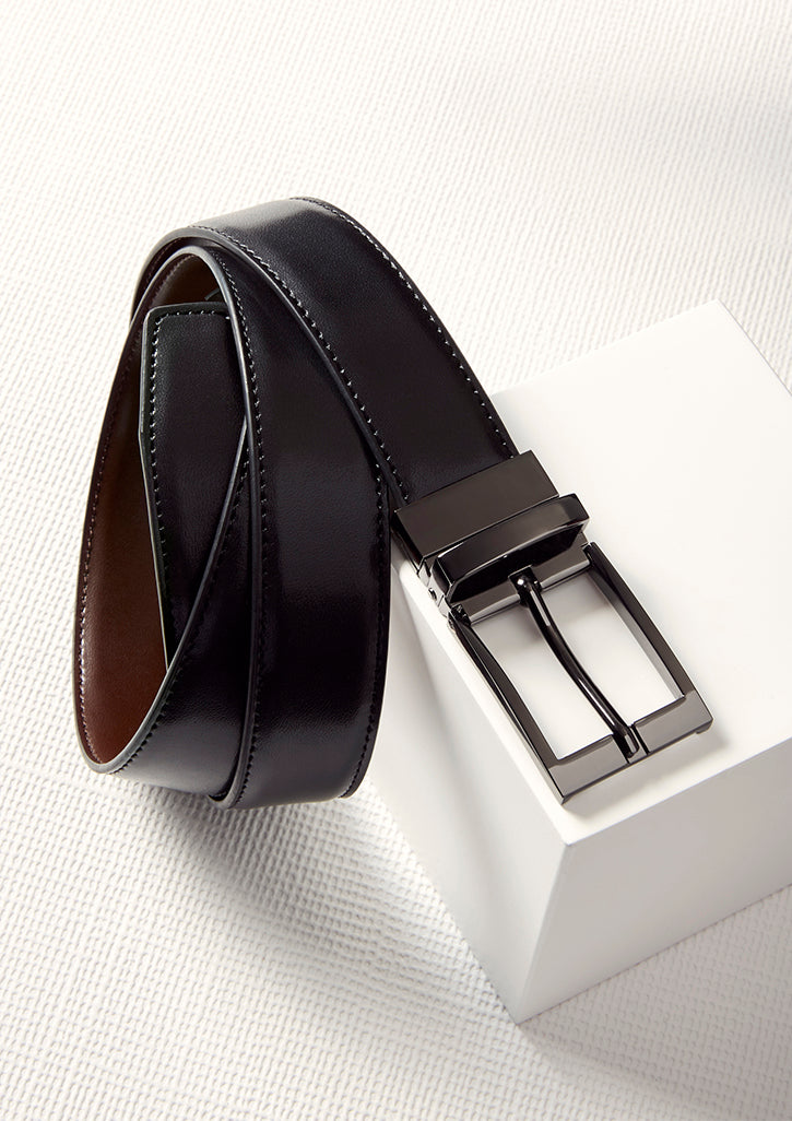 Mens Leather Reversible Belt